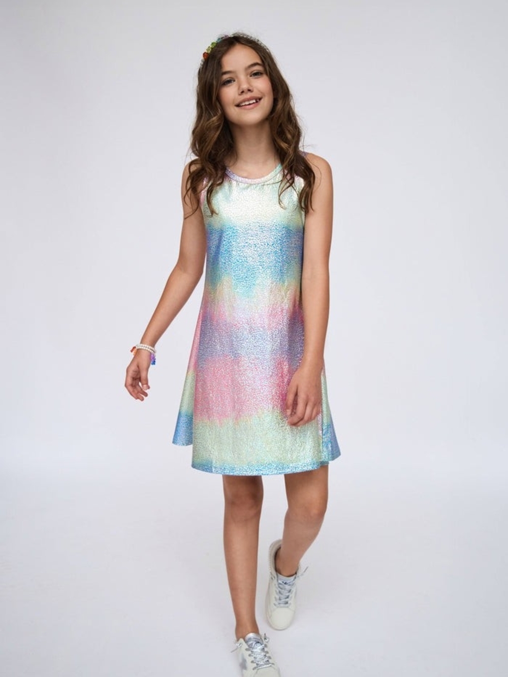 Lola And The Boys Metallic Ombre Tank Dress